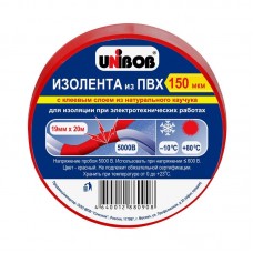Изолента UNIBOB 19мм*20м красная, 150мкн