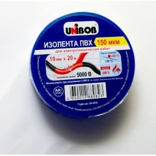 Изолента UNIBOB 19мм*20м синяя, 150мкн